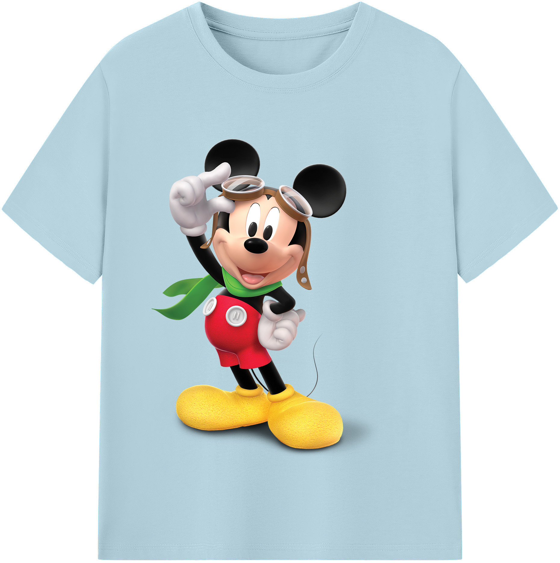 （画像用） ミッキーマウス Mickey Mouse 綿100％半袖Tシャツ（フロントプリント）